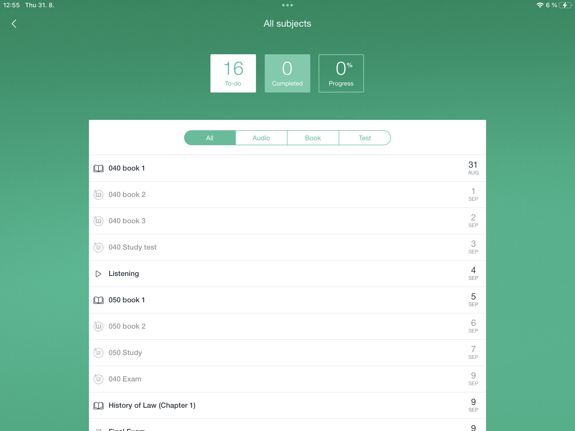 Study Plan